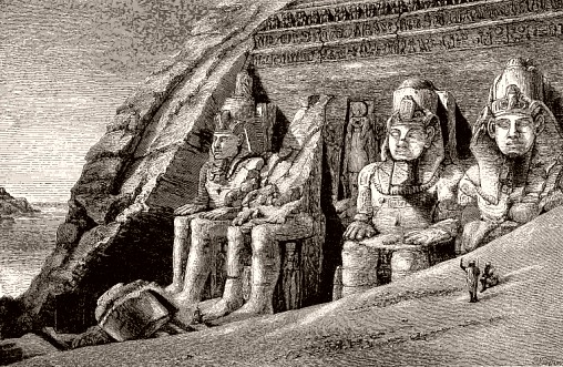 Temple at Abou Simbel, from A Thousand Miles Up the Nile
